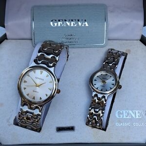 Geneva Women's Two-Tone Watch Set